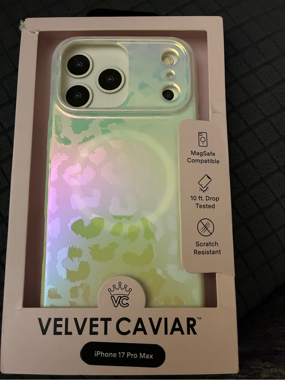 Velvet Caviar Iridescent Pastel Leopard iPhone 17 Pro Max Case
